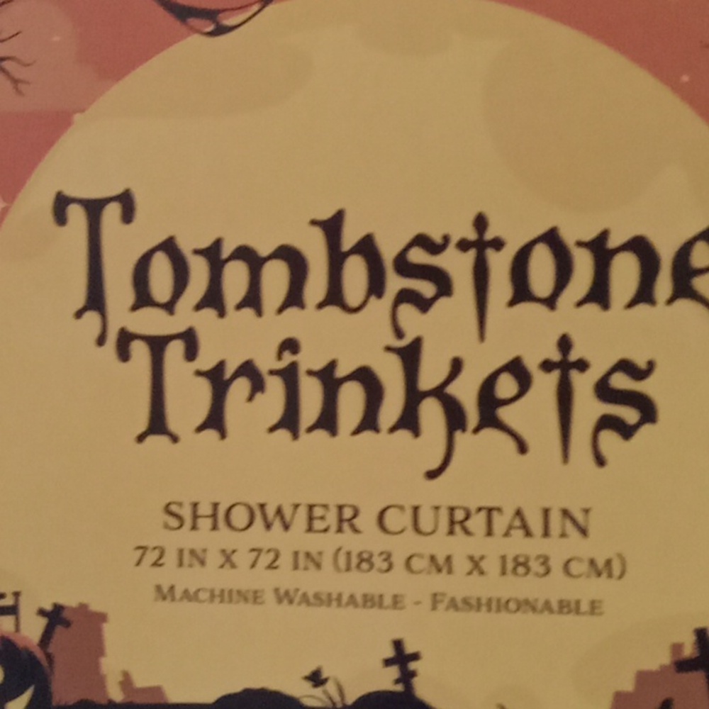 Halloween Shower Curtain with Pumpkins and Cat πππββ¬πββ¬πββ¬ - Picture 3 of 5